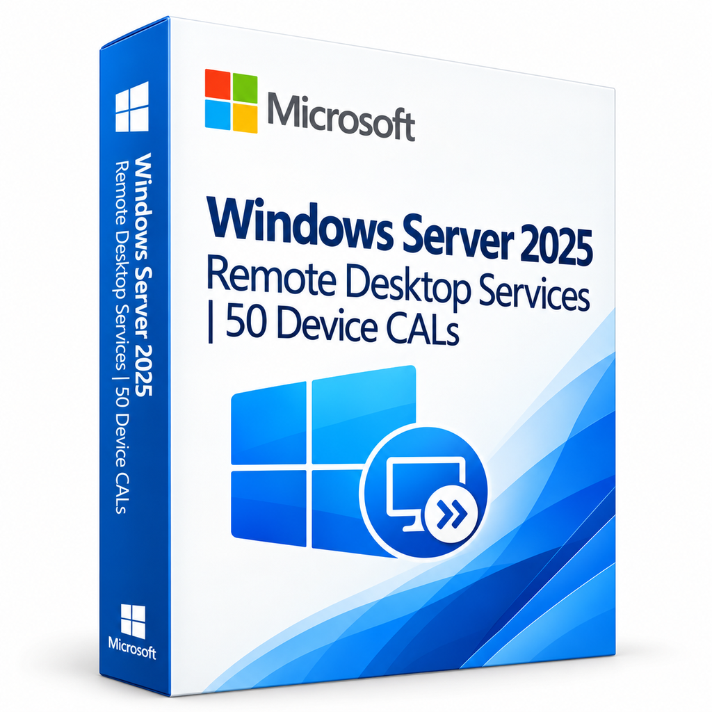Windows Server 2025 Remote Desktop Services – 50 CAL de Usuario o Dispositivo